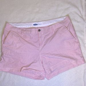 Red and White Striped Shorts